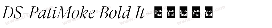 DS-PatiMoke Bold It字体转换